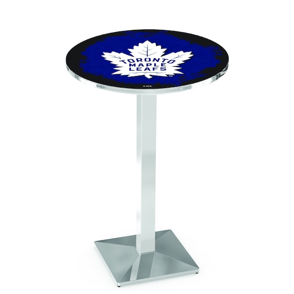 Holland Bar Stool Co 36" Chrome Toronto Maple Leafs Pub Table L217C3628TorMpl - main